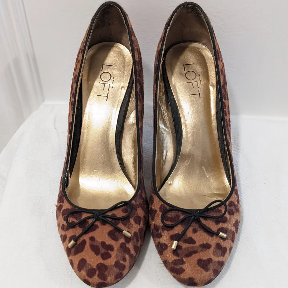 Leopard print heels by Loft